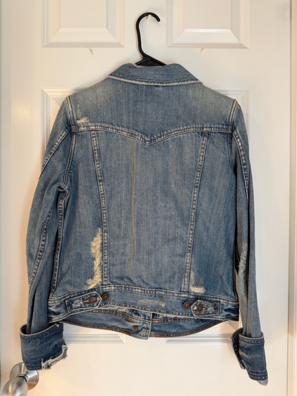 Abercrombie & Fitch Distressed Denim Jacket - Picture 12 of 14